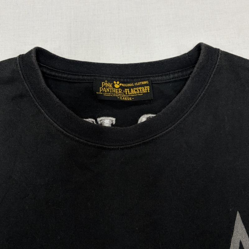フラグスタフ FLAGSTUFF Tシャツ 半袖 ピンクパンサー 刺繍 半袖 Tシャツ SPEED KING ロゴ プリント L ロゴ、文字 X キャラクター X プリント X 刺繍 黒 / ブラック / black X 桃 / ピンク / pink X 灰 / グレー / gray メンズ USED 古着 中古 50167177