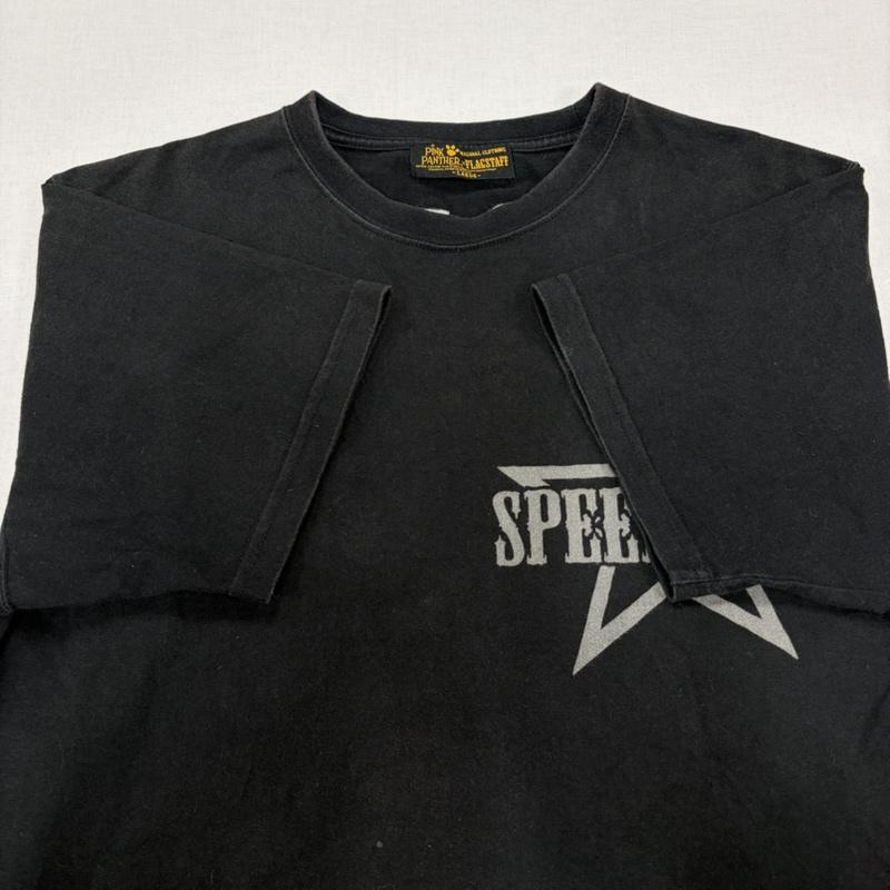 フラグスタフ FLAGSTUFF Tシャツ 半袖 ピンクパンサー 刺繍 半袖 Tシャツ SPEED KING ロゴ プリント L ロゴ、文字 X キャラクター X プリント X 刺繍 黒 / ブラック / black X 桃 / ピンク / pink X 灰 / グレー / gray メンズ USED 古着 中古 50167177
