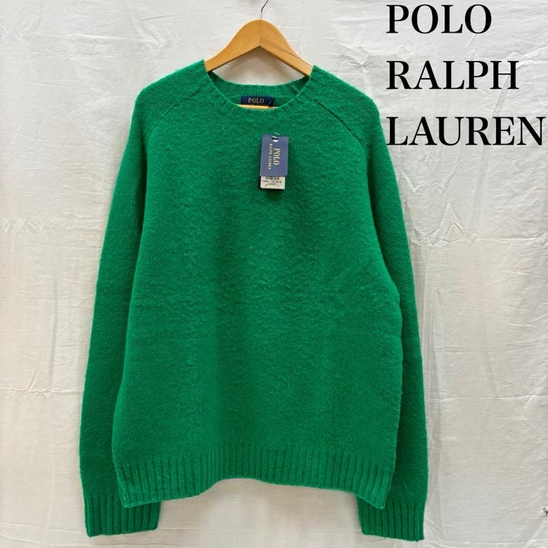 ポロラルフローレン POLO RALPH LAUREN ニット、セーター 長袖 サドルショルダー クルーネック ウール ニット セーター XL メンズ USED 古着 中古 50167185