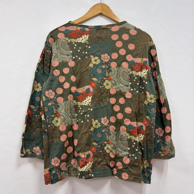 エヴィス EVISU Tシャツ 七分袖 プリント 総柄 七分袖 Tシャツ カットソー 和柄 38 総柄 カーキ / カーキ / khaki X マルチカラー / マルチカラー / multicolor メンズ USED 古着 中古 50167187