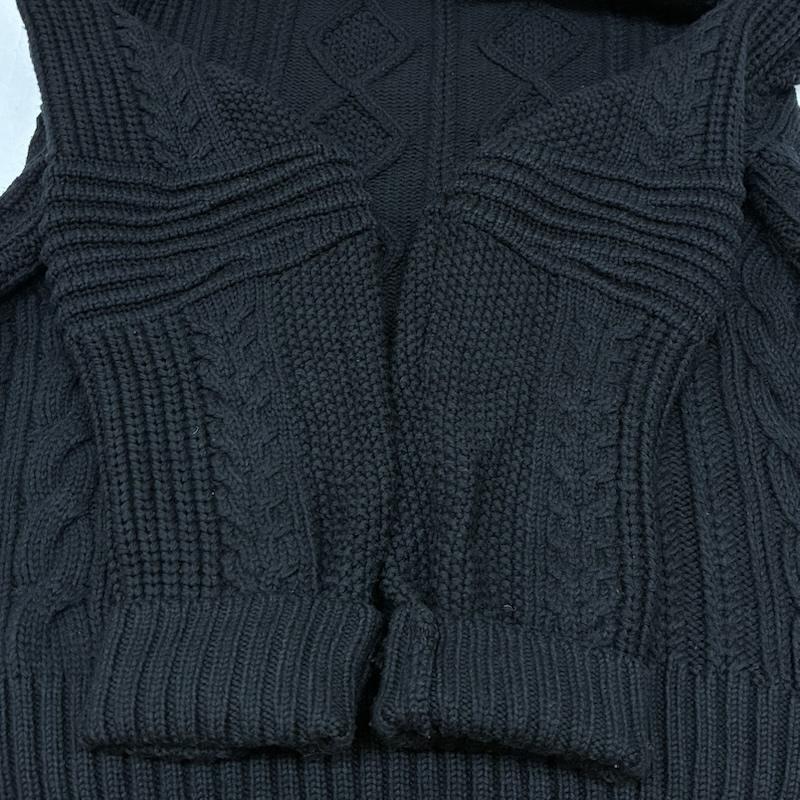 ポロラルフローレン POLO RALPH LAUREN ニット、セーター 長袖 ドクターネック サドルショルダー ウール ケーブル ハイネック ニット セーター XL メンズ USED 古着 中古 50167188