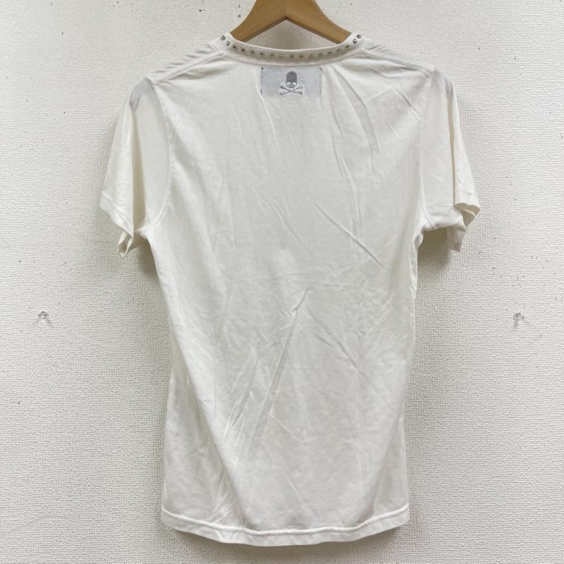 ロエン ROEN Tシャツ 半袖 スカル 骸骨 スタッズ付き Vネック 半袖 Tシャツ カットソー L 白 / ホワイト / white メンズ USED 古着 中古 50167189