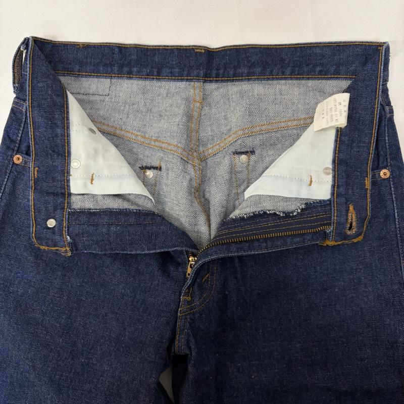 リーバイス Levi s パンツ デニム、ジーンズ 502xx BIGE 502-0003 テーパード ボタン裏J22 ビッグE 赤耳 セルビッチ 32インチ 無地 紺 / ネイビー / navy メンズ USED 古着 中古 50167191