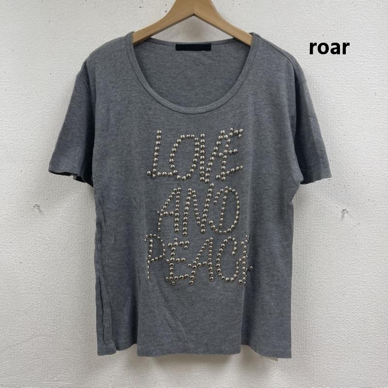 ロア－ roar Tシャツ 半袖 LOVE AND PEACE メタル スタッズ Tシャツ カットソー 灰 / グレー / gray メンズ USED 古着 中古 50167195