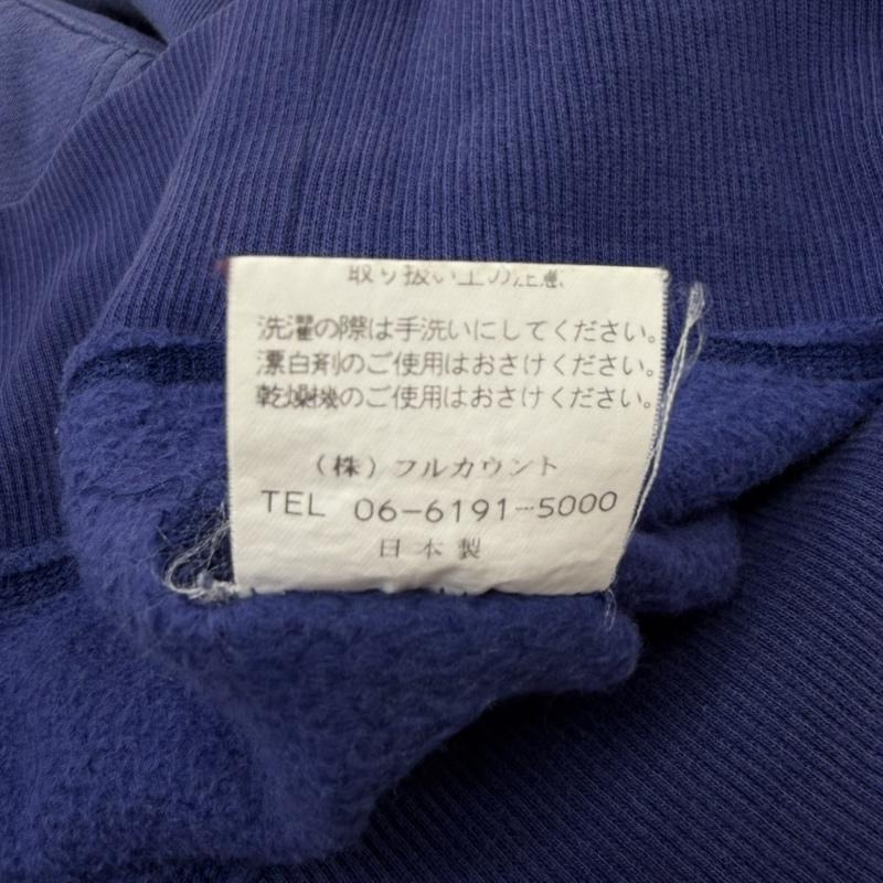 エヴィス EVISU パーカー 長袖 カモメ ロゴ GOLF BIWAKO プリント スウェット プルオーバー フーディー フェード ヴィンテージ 40 ロゴ、文字 X プリント 紺 / ネイビー / navy X 青 / ブルー / blue X 白 / ホワイト / white メンズ USED 古着 中古 50167197