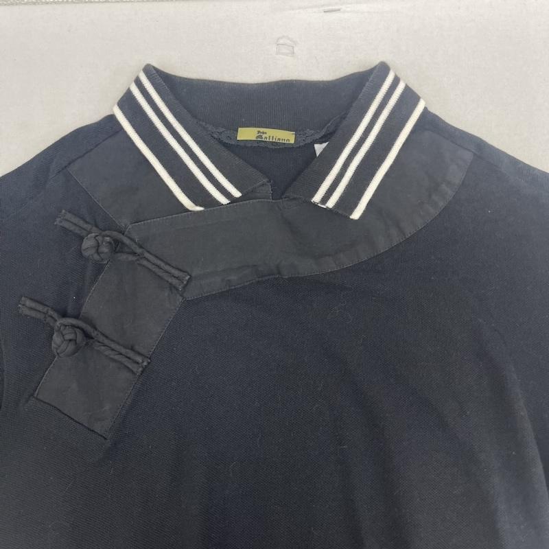ジョンガリアーノ JOHN GALLIANO ポロシャツ 半袖 イタリア製 チャイナ 風 半袖 ポロシャツ aum704a S 黒 / ブラック / black メンズ USED 古着 中古 50167201