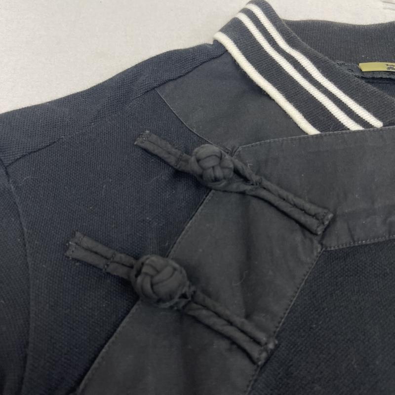 ジョンガリアーノ JOHN GALLIANO ポロシャツ 半袖 イタリア製 チャイナ 風 半袖 ポロシャツ aum704a S 黒 / ブラック / black メンズ USED 古着 中古 50167201