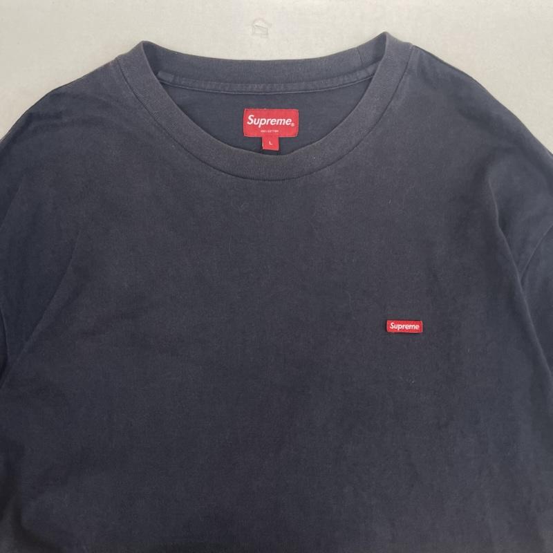 シュプリーム Supreme Tシャツ 長袖 Small Box L/S Tee ロゴ刺繍 ロングスリーブ Tシャツ カットソー L 紺 / ネイビー / navy メンズ USED 古着 中古 50167205
