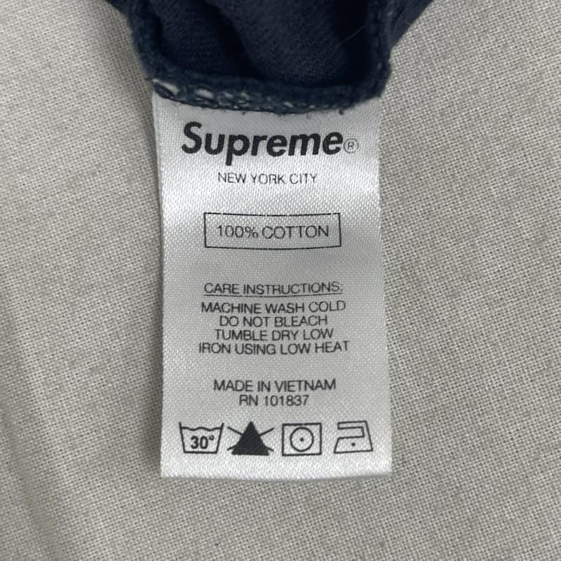 シュプリーム Supreme Tシャツ 長袖 Small Box L/S Tee ロゴ刺繍 ロングスリーブ Tシャツ カットソー L 紺 / ネイビー / navy メンズ USED 古着 中古 50167205