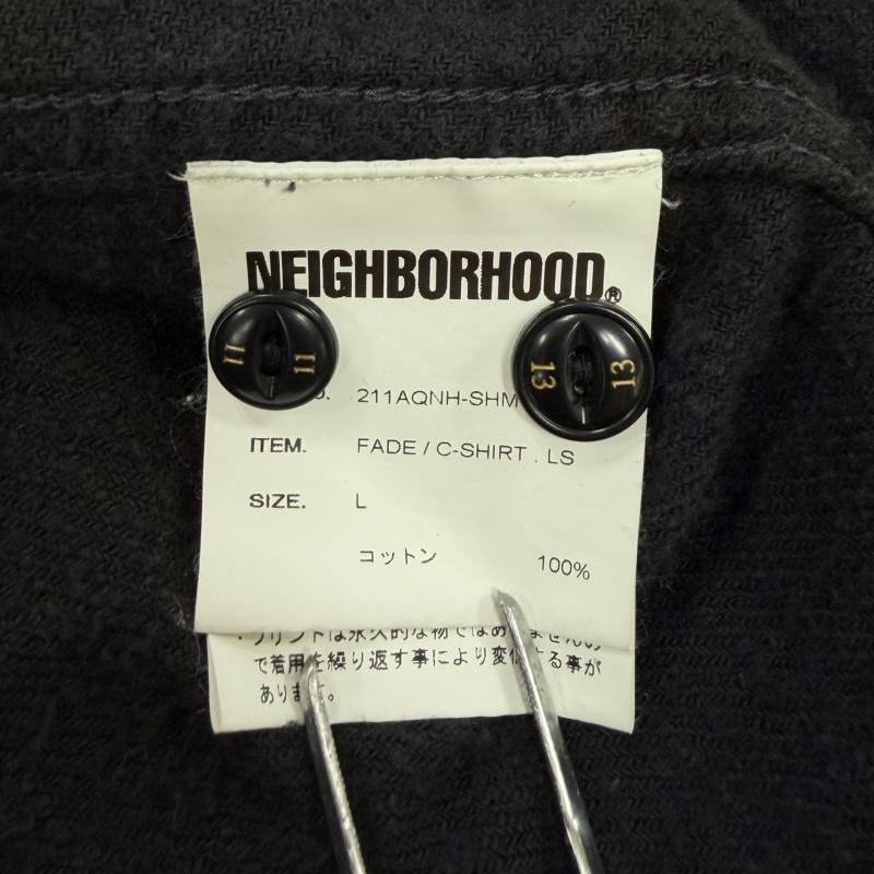 ネイバーフッド NEIGHBORHOOD シャツ、ブラウス 長袖 21ss 長袖 バッファローチェック ロゴ プリント ネルシャツ 起毛素材 フェード 211AQNH-SHM06 L チェック X 無地 X プリント 青 / ブルー / blue X 黒 / ブラック / black X 白 / ホワイト / white メンズ USED 古着 中古 50167206