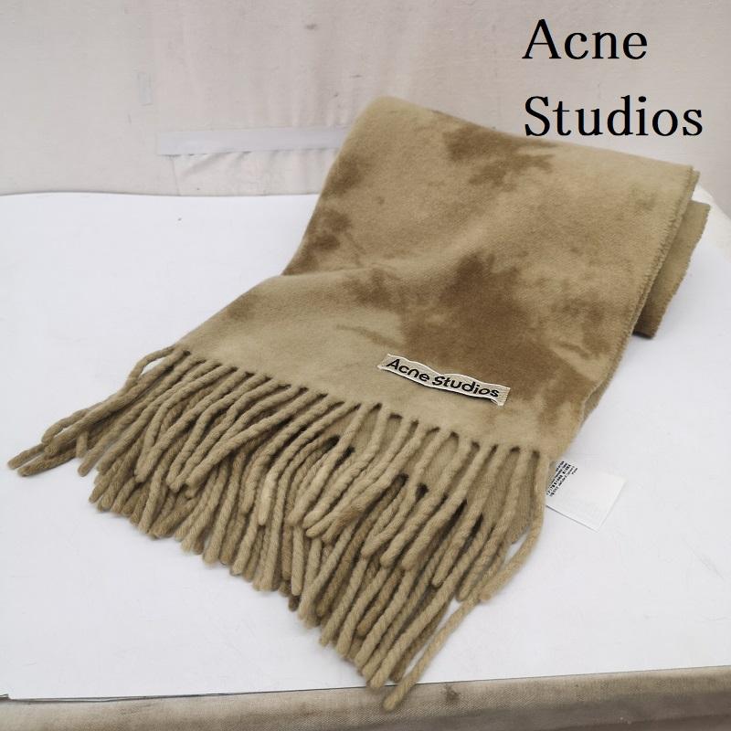 アクネストゥディオズ Acne Studios マフラー マフラー フリンジ タイダイ マフラー - カーキ / カーキ / khaki レディース USED 古着 中古 50167210