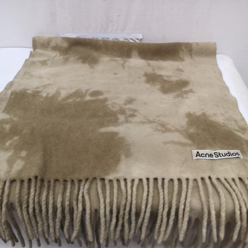 アクネストゥディオズ Acne Studios マフラー マフラー フリンジ タイダイ マフラー - カーキ / カーキ / khaki レディース USED 古着 中古 50167210