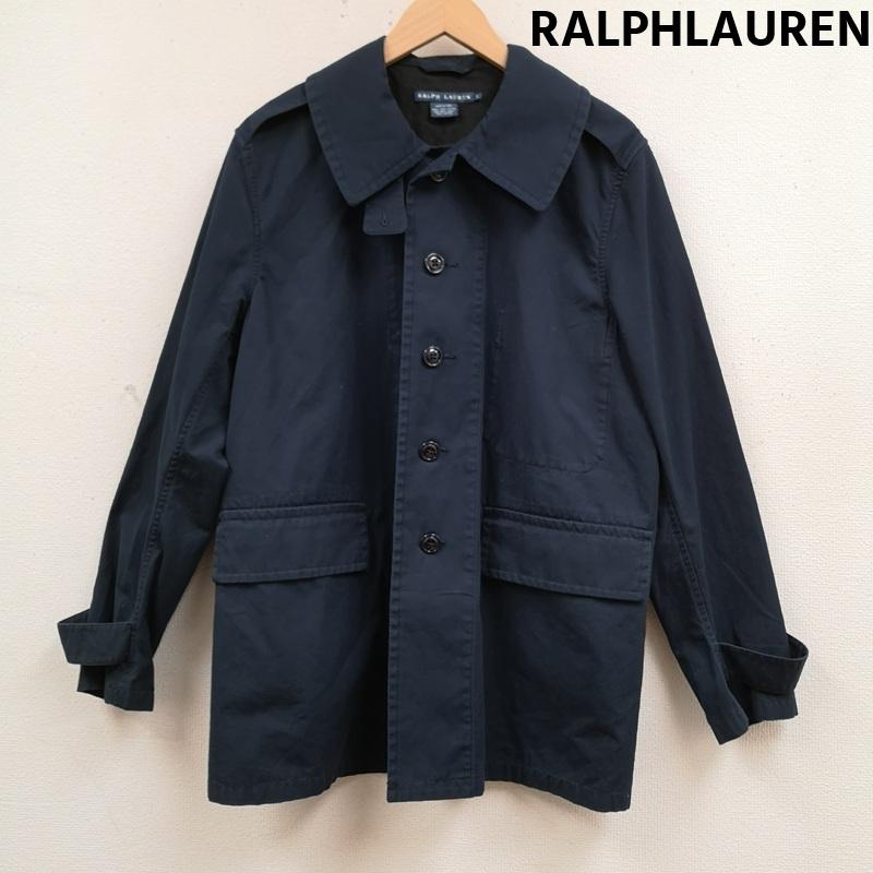 ラルフローレン RALPHLAUREN コート コート一般 エポレット スロートラッチ ミリタリー ハーフ コート ライト アウター L 紺 / ネイビー / navy レディース USED 古着 中古 50167213