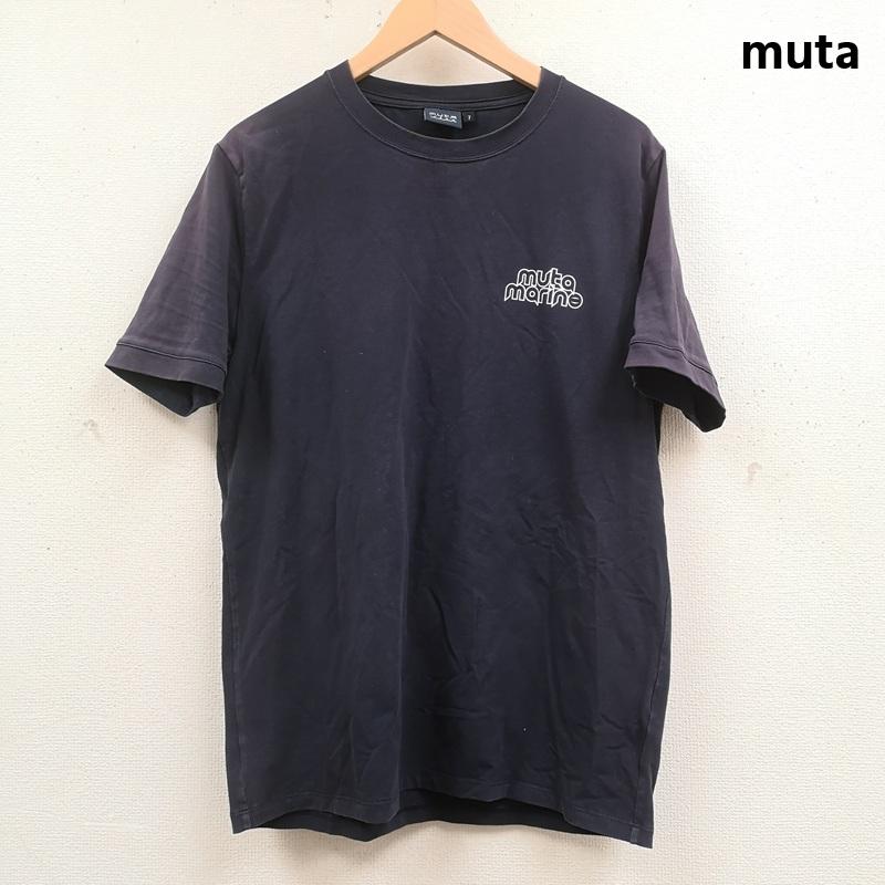ムータ muta Tシャツ 半袖 MARINE 海 WAVE 波 碇 半袖 Tシャツ S/S TEE 263388034 7 紺 / ネイビー / navy メンズ USED 古着 中古 50167214