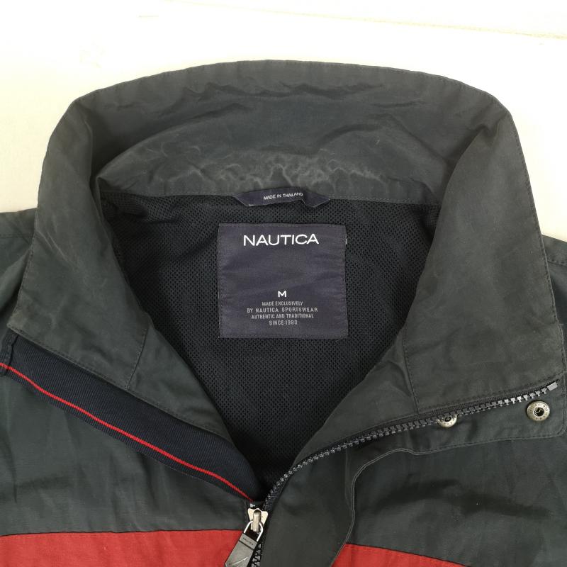 ノーティカ NAUTICA ジャケット、上着 ジャンパー、ブルゾン 90s ストライプ Jクラス ヨット ロゴ 刺繡 ジップアップ ジャケット M 紺 / ネイビー / navy メンズ USED 古着 中古 50167216