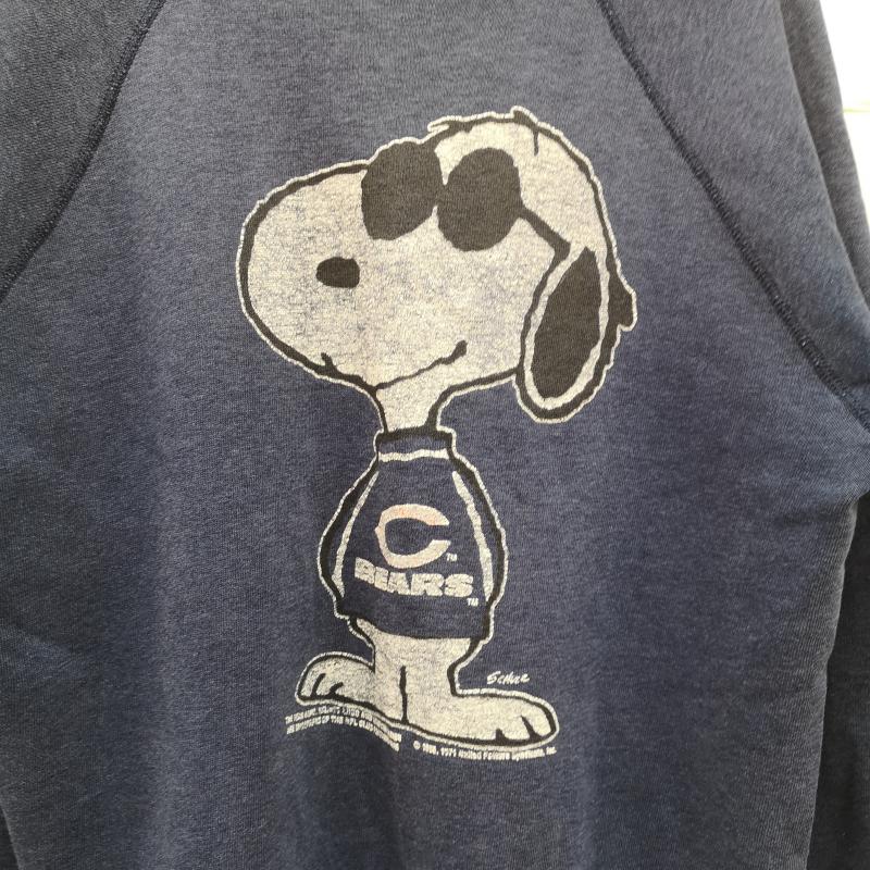 ヴィンテージ VINTAGE トレーナー 長袖 70s Snoopy Chicago Bears シカゴベアーズ スヌーピー JOE COOL スウェット - 紺 / ネイビー / navy メンズ USED 古着 中古 50167219