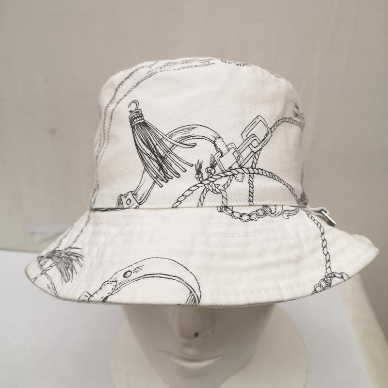 ローレンラルフローレン LAUREN RALPH LAUREN 帽子 ハット ロープ タッセル ベルト モチーフ バケットハット - 白 / ホワイト / white レディース USED 古着 中古 50167220