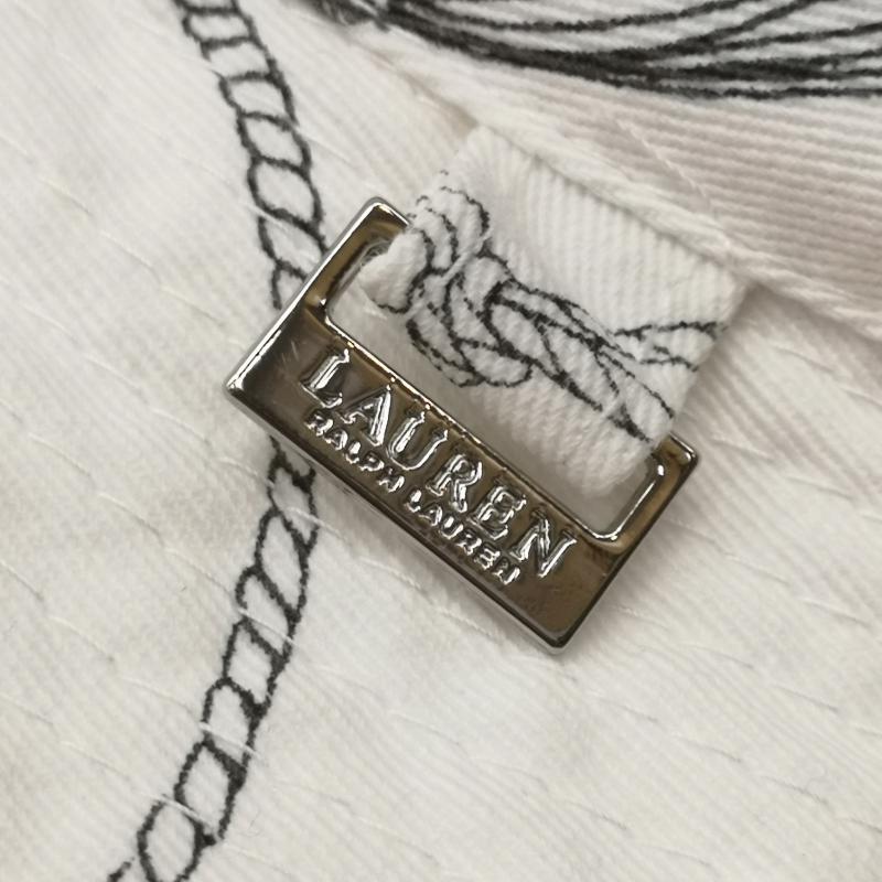 ローレンラルフローレン LAUREN RALPH LAUREN 帽子 ハット ロープ タッセル ベルト モチーフ バケットハット - 白 / ホワイト / white レディース USED 古着 中古 50167220