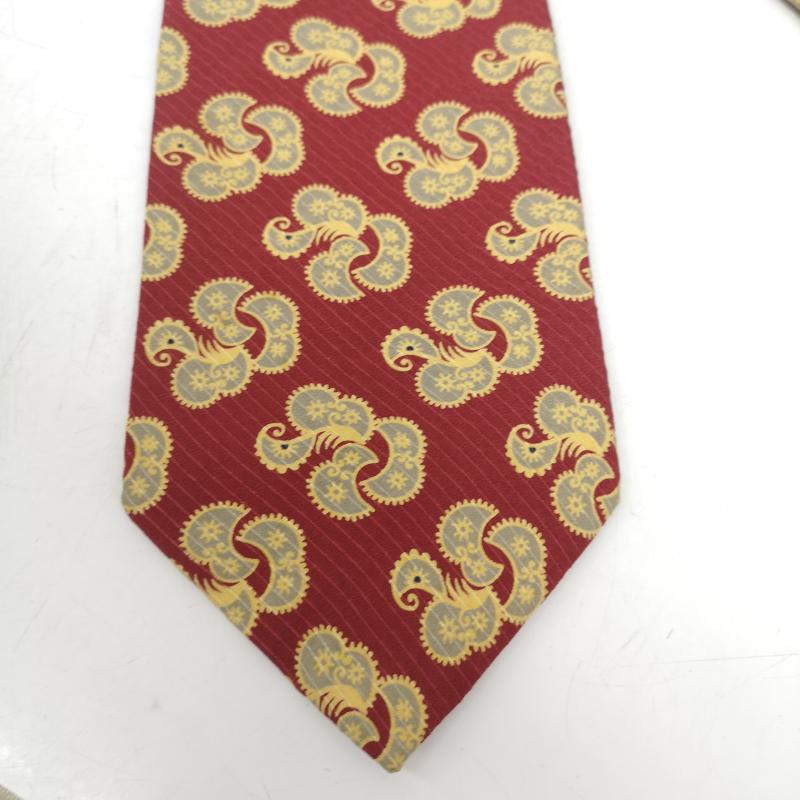 ジョルジオアルマーニ GIORGIO ARMANI ネクタイ ネクタイ ペイズリー 柄 シルク ネクタイ - 赤 / レッド / red X 黄 / イエロー / yellow メンズ USED 古着 中古 50167226