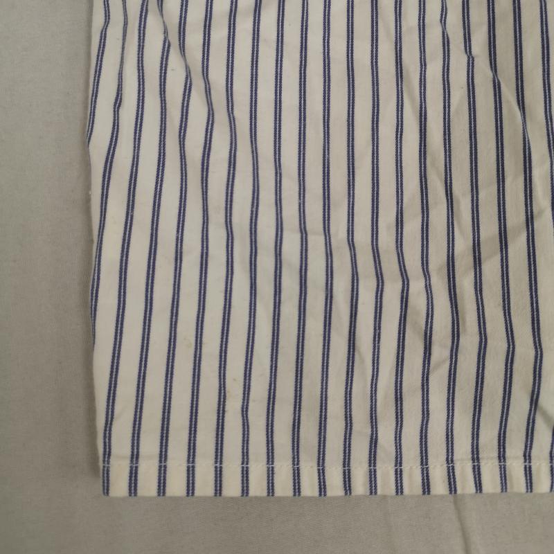 古着 USED シャツ、ブラウス 半袖 SETLOWEAR UNION BY H.S.T. ワッペン ストライプ 半袖 ワーク シャツ M 白 / ホワイト / white メンズ USED 古着 中古 50167227