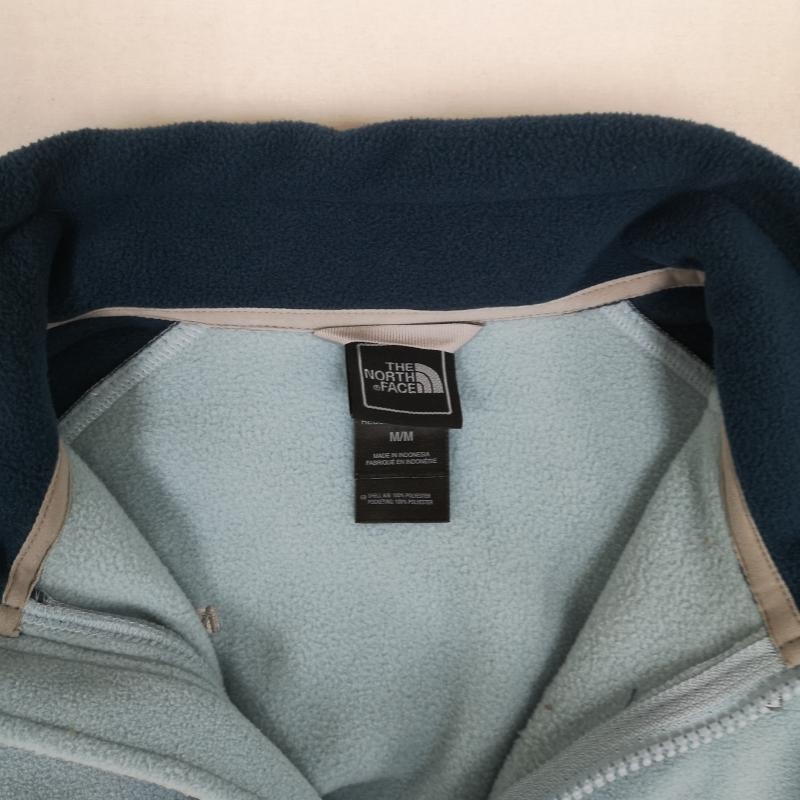 ザノースフェイス THE NORTH FACE ジャケット、上着 ジャンパー、ブルゾン ツートーン バイカラー ドローコード ロゴ刺繡 フルジップ フリース ジャケット M 青 / ブルー / blue X 水色 / ライトブルー / レディース USED 古着 中古 50167229