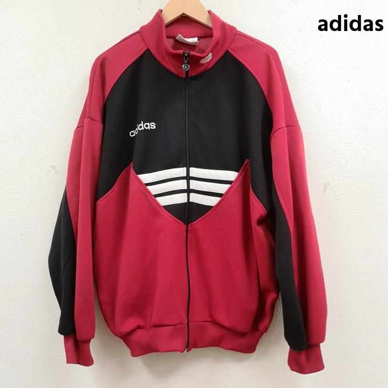 アディダス adidas ジャケット、上着 ジャンパー、ブルゾン 80s 万国旗タグ スリーストライプス クラシック ジャージ トラックジャケット M 赤 / レッド / red メンズ USED 古着 中古 50167231