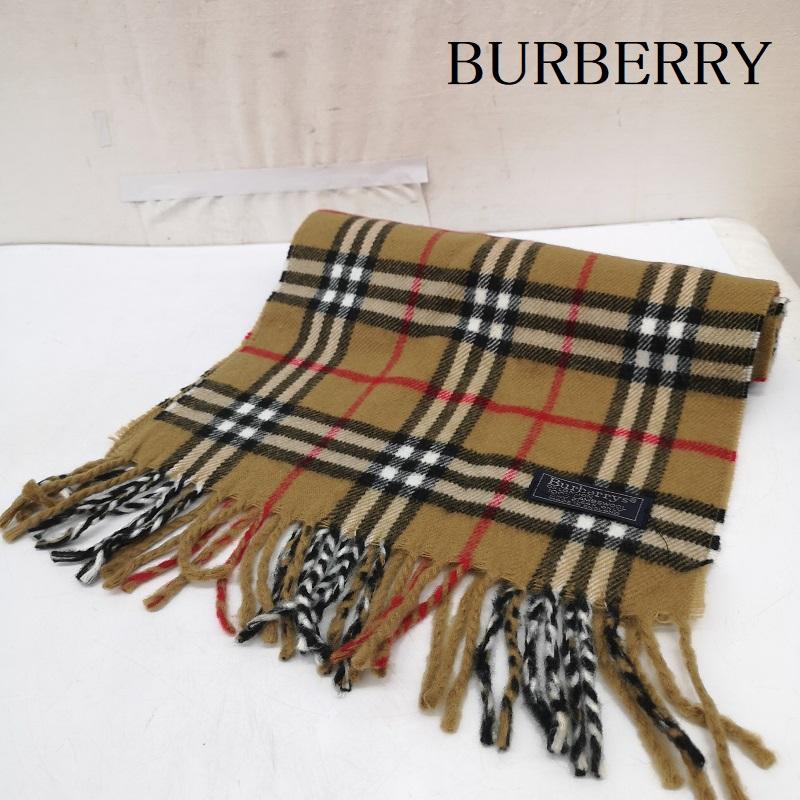バーバリー BURBERRY マフラー マフラー ノバチェック ウール マフラー イングランド製 - ベージュ / ベージュ / beige レディース USED 古着 中古 50167232