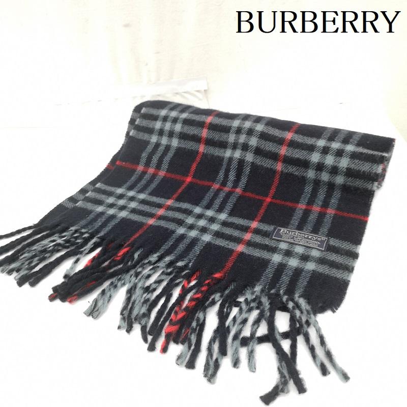 バーバリー BURBERRY マフラー マフラー ノバチェック マフラー イングランド製 - 紺 / ネイビー / navy レディース USED 古着 中古 50167234