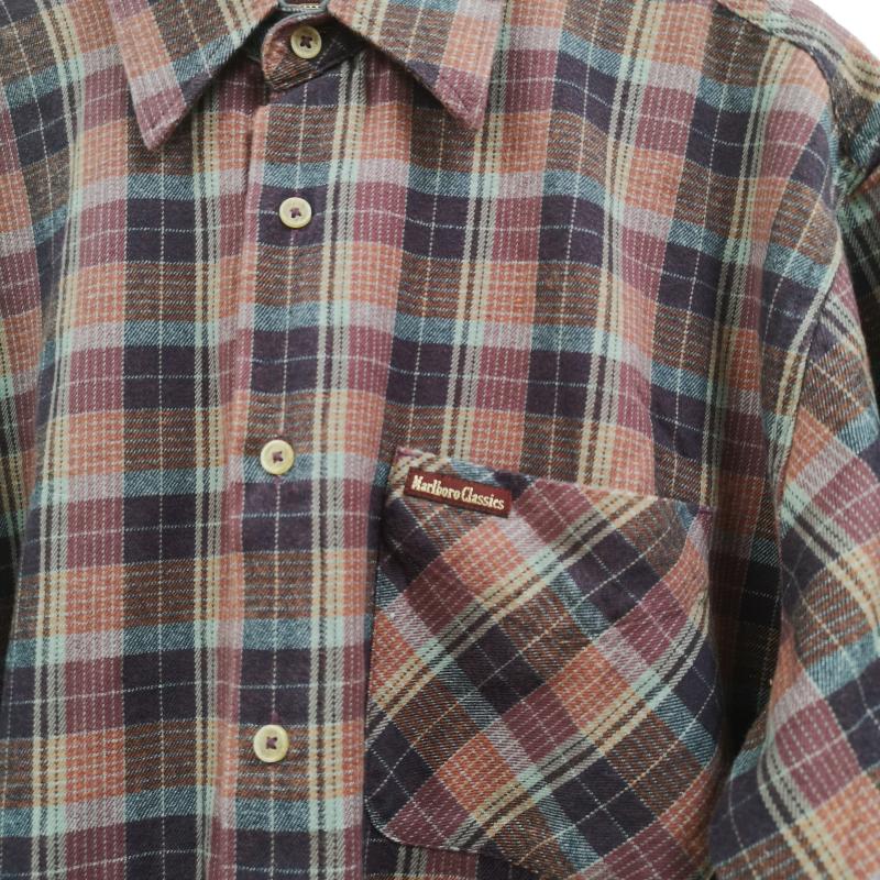 古着 USED シャツ、ブラウス 長袖 Marlboro Classics ロゴタブ マドラス タータンチェック柄 ロングスリーブ 長袖 シャツ L マルチカラー / マルチカラー / multicolor メンズ USED 古着 中古 50167235