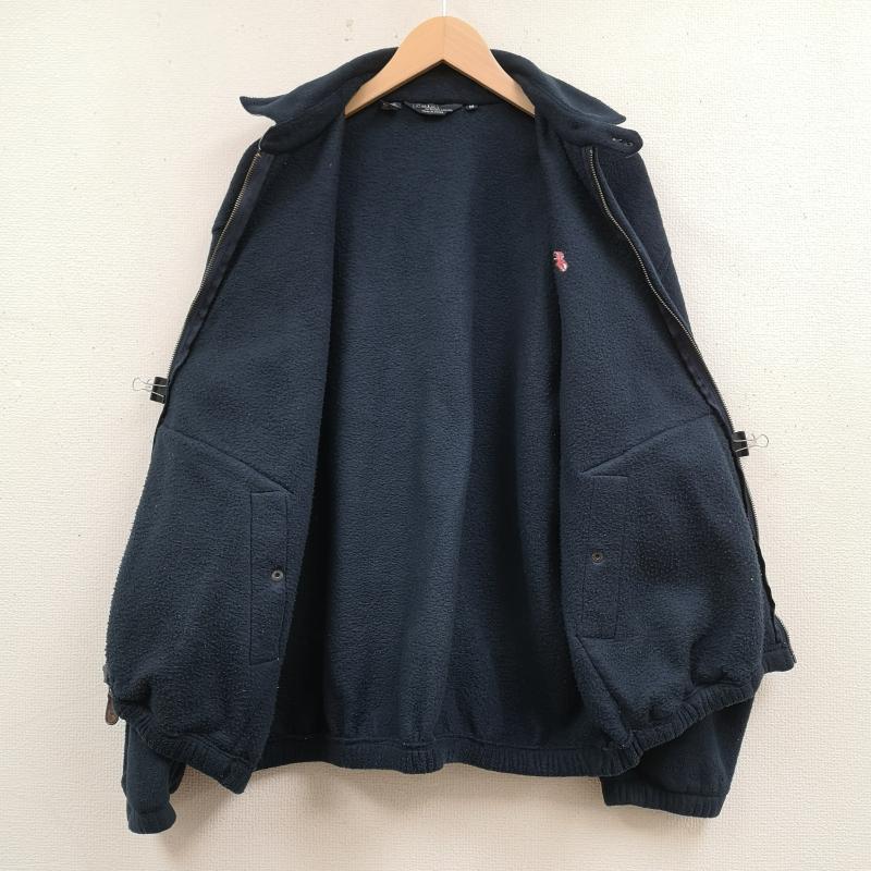 ポロバイラルフローレン Polo by RALPH LAUREN ジャケット、上着 ジャンパー、ブルゾン 90s ポニー刺繍 レザータブ スイングトップ フルジップ フリース ジャケット M 紺 / ネイビー / navy メンズ USED 古着 中古 50167238