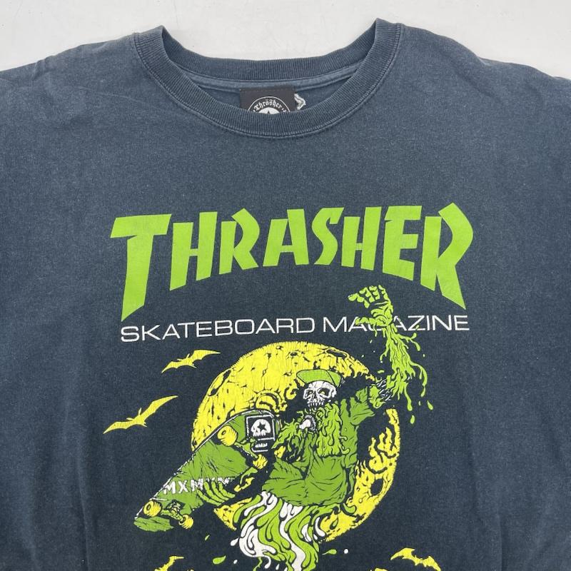スラッシャー THRASHER Tシャツ 半袖 MAGICAL MOSH MISFITS スカル グラフィック プリント Tシャツ カットソー M 紺 / ネイビー / navy メンズ USED 古着 中古 50167244