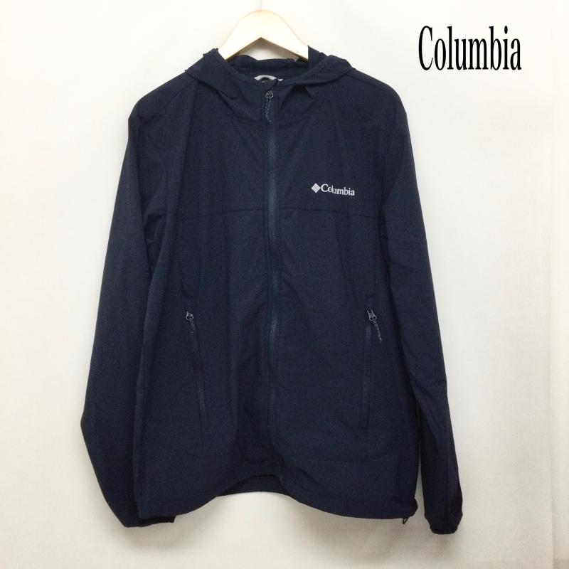 コロンビア Columbia ジャケット、上着 ジャンパー、ブルゾン Columbia コロンビア ヘザーキャニオンIIフーデッドジャケット ストレッチ WE1602 L 無地 紺 / ネイビー / navy メンズ USED 古着 中古 50167251