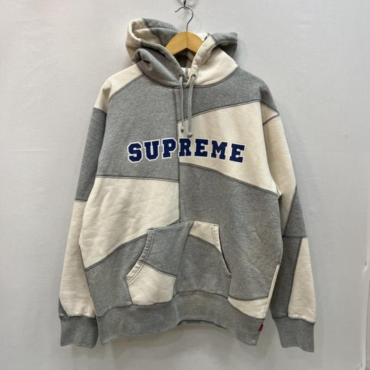 シュプリーム Supreme パーカー 長袖 20AW Patchwork Hooded Sweatshirt パッチワーク ロゴ M 灰 / グレー / gray メンズ USED 古着 中古 50167259