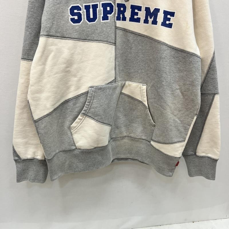 シュプリーム Supreme パーカー 長袖 20AW Patchwork Hooded Sweatshirt パッチワーク ロゴ M 灰 / グレー / gray メンズ USED 古着 中古 50167259