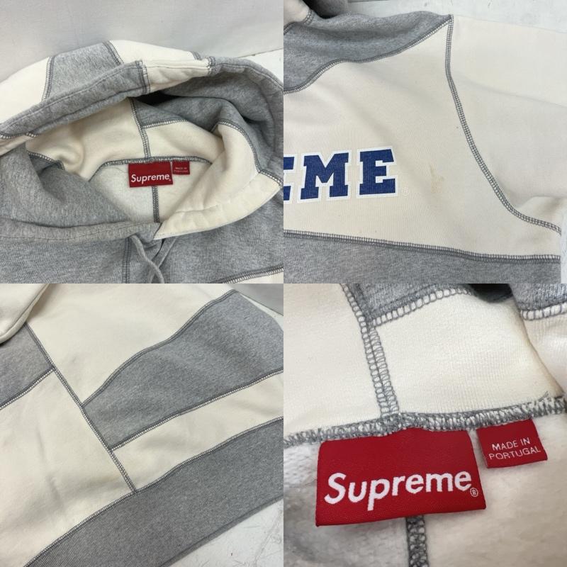 シュプリーム Supreme パーカー 長袖 20AW Patchwork Hooded Sweatshirt パッチワーク ロゴ M 灰 / グレー / gray メンズ USED 古着 中古 50167259