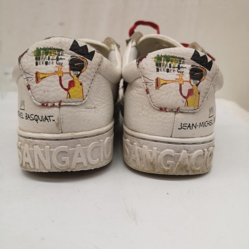サンガチオ via SANGACIO スニーカー スニーカー BASQUIAT バスキア コラボ スニーカー 23.0cm 白 / ホワイト / white レディース USED 古着 中古 50167260