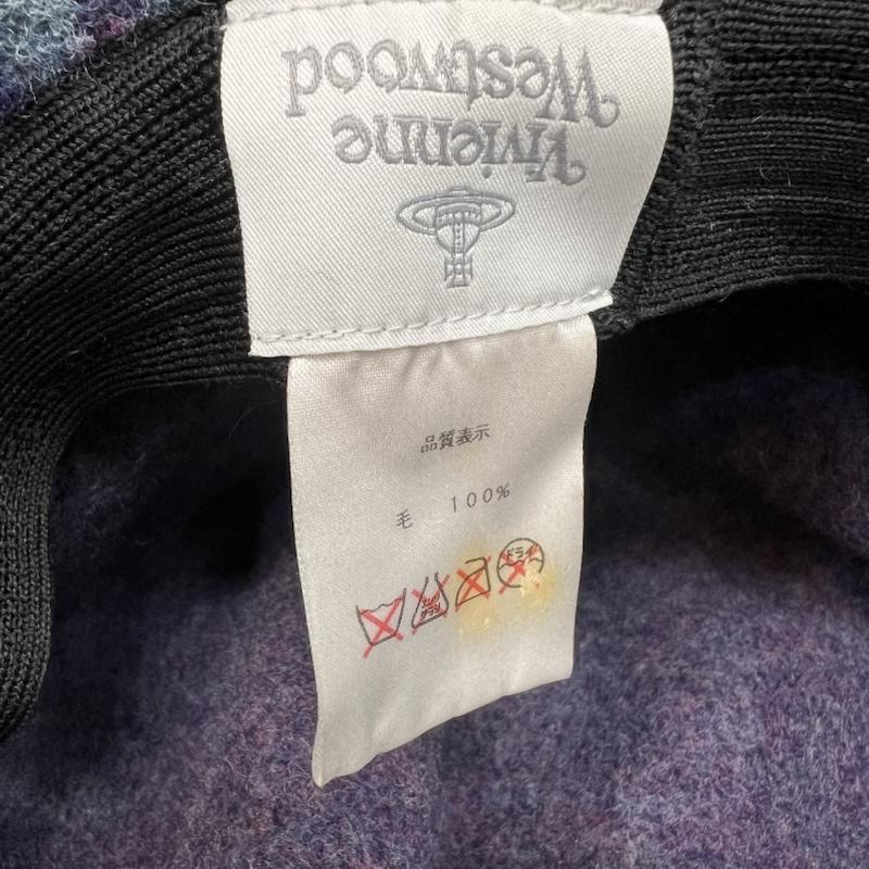 ヴィヴィアンウエストウッド Vivienne Westwood 帽子 ハット 幾何学デザイン オーブ ウール バケットハット S-Mサイズ - レディース USED 古着 中古 50167264