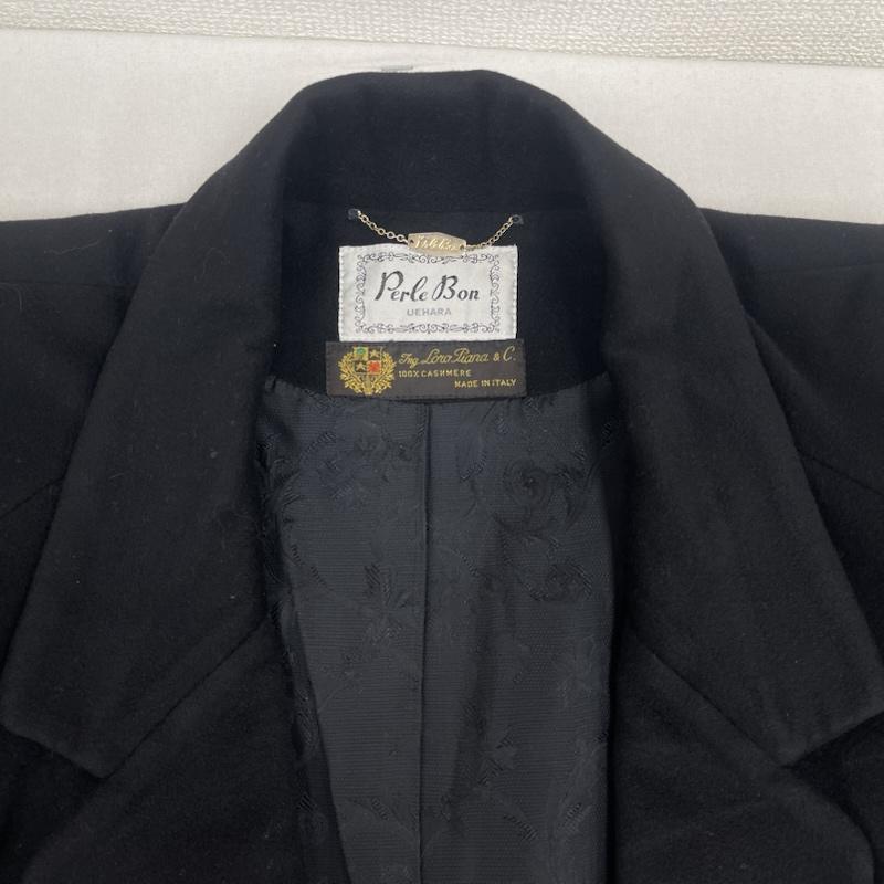 古着 USED コート コート一般 Perle Bon UEHARA カシミヤ 100% ロング チェスター コート LORO PIANA 黒 / ブラック / black レディース USED 古着 中古 50167267
