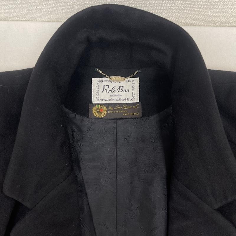 古着 USED コート コート一般 Perle Bon UEHARA カシミヤ 100% ロング チェスター コート LORO PIANA 黒 / ブラック / black レディース USED 古着 中古 50167267