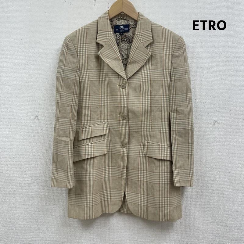 エトロ ETRO ジャケット、上着 ジャケット、ブレザー ペイズリー柄 カジュアル テーラード ジャケット チェスター コート 42 ベージュ / ベージュ / beige レディース USED 古着 中古 50167268