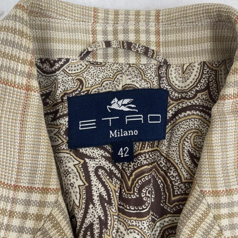 エトロ ETRO ジャケット、上着 ジャケット、ブレザー ペイズリー柄 カジュアル テーラード ジャケット チェスター コート 42 ベージュ / ベージュ / beige レディース USED 古着 中古 50167268