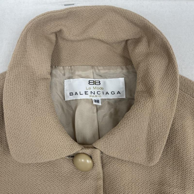 バレンシアガ BALENCIAGA ジャケット、上着 ジャケット、ブレザー 日本製 ウール カジュアル シングル ジャケット 26 69-10 02 38 ベージュ / ベージュ / beige レディース USED 古着 中古 50167269