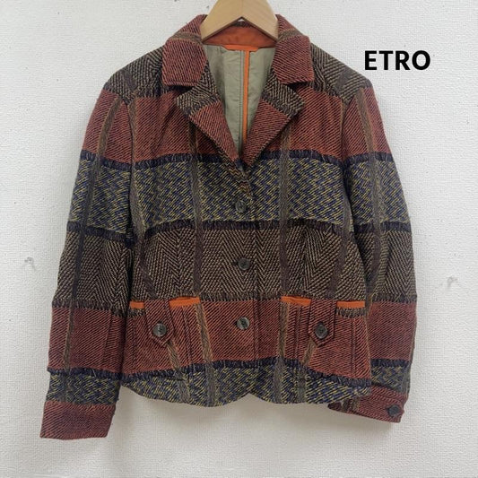 エトロ ETRO ジャケット、上着 ジャケット、ブレザー イタリア製 ヴィンテージ ウール ブレンド ブレザー ジャケット 46 マルチカラー / マルチカラー / multicolor レディース USED 古着 中古 50167270