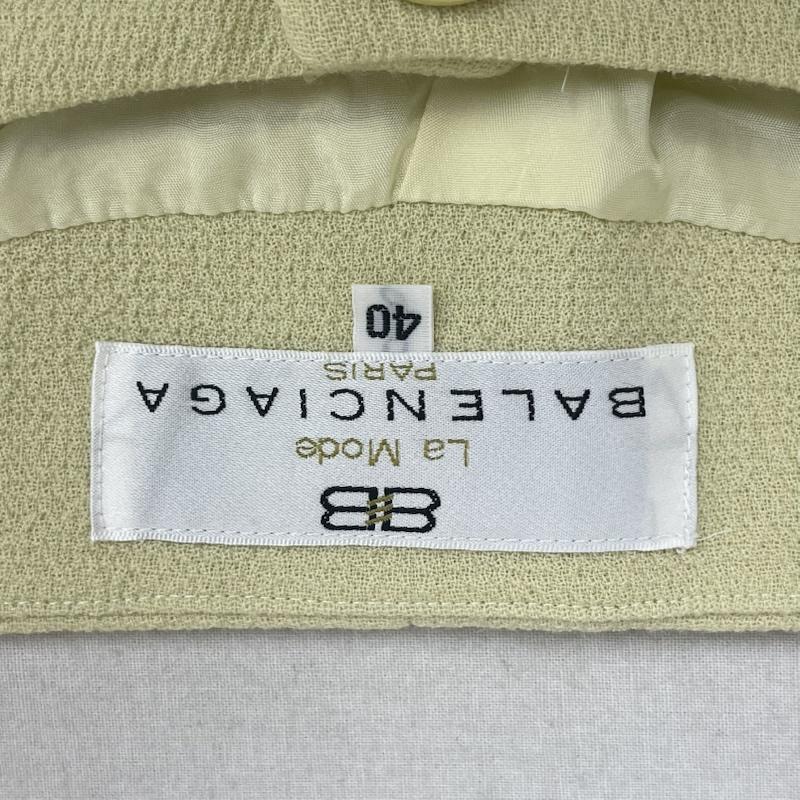 バレンシアガ BALENCIAGA ジャケット、上着 ジャケット、ブレザー ウール ノーカラー ジャケット テーラード カジュアル ジャケット 40 黄 / イエロー / yellow レディース USED 古着 中古 50167272