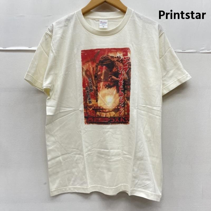 古着 USED Tシャツ 半袖 Printstar ゴジラ 対 キングギドラ ムービー Tシャツ カットソー M 白 / ホワイト / white メンズ USED 古着 中古 50167273