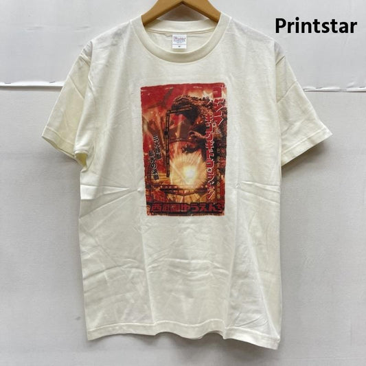 古着 USED Tシャツ 半袖 Printstar ゴジラ 対 キングギドラ ムービー Tシャツ カットソー M 白 / ホワイト / white メンズ USED 古着 中古 50167273