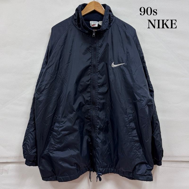 ナイキ NIKE ジャケット、上着 ジャンパー、ブルゾン 90s ナイロンジャケット ロゴ 刺繍 ヴィンテージ フリースライナー OLD オールド 銀タグ XXL ロゴ、文字 X 刺繍 紺 / ネイビー / navy X 黒 / ブラック / black メンズ USED 古着 中古 50167276
