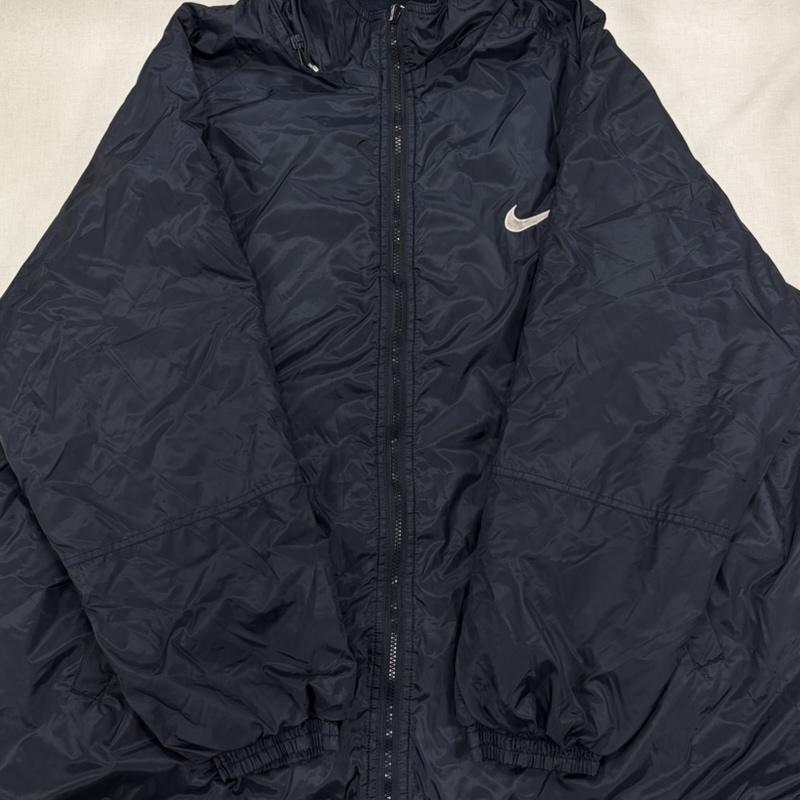 ナイキ NIKE ジャケット、上着 ジャンパー、ブルゾン 90s ナイロンジャケット ロゴ 刺繍 ヴィンテージ フリースライナー OLD オールド 銀タグ XXL ロゴ、文字 X 刺繍 紺 / ネイビー / navy X 黒 / ブラック / black メンズ USED 古着 中古 50167276