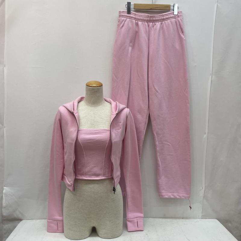 古着 USED ウェア ウェア Gally Roll 3ピース コルセット スウェット セットアップ YZ0026 S 桃 / ピンク / pink レディース USED 古着 中古 50167280