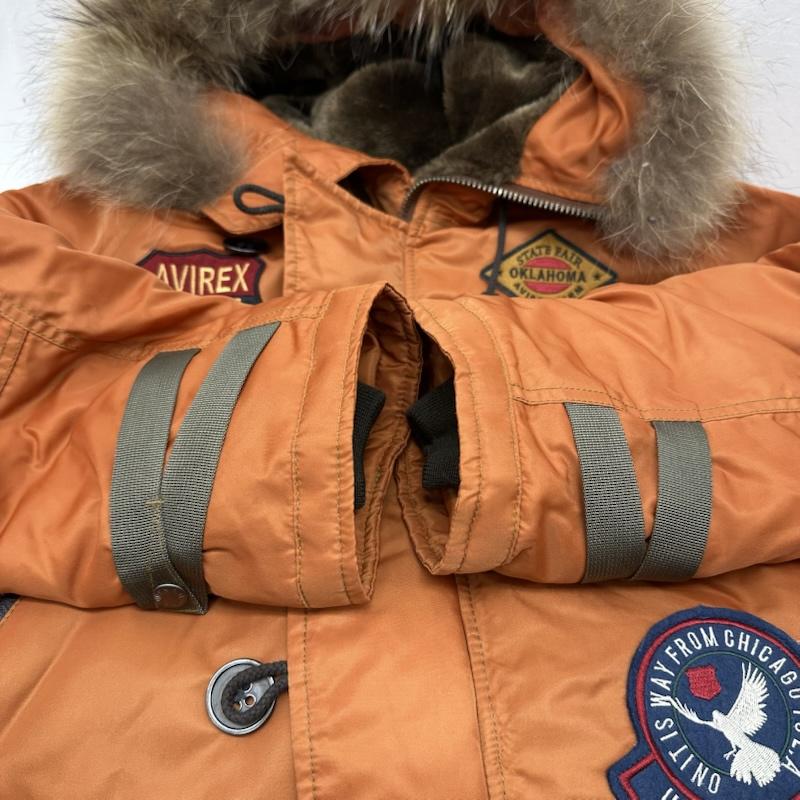 アヴィレックス AVIREX ジャケット、上着 フライトジャケット N-3B WAPPEN MODIFIED フライト ジャケット 6122044 XXL 橙 / オレンジ / orange メンズ USED 古着 中古 50167281